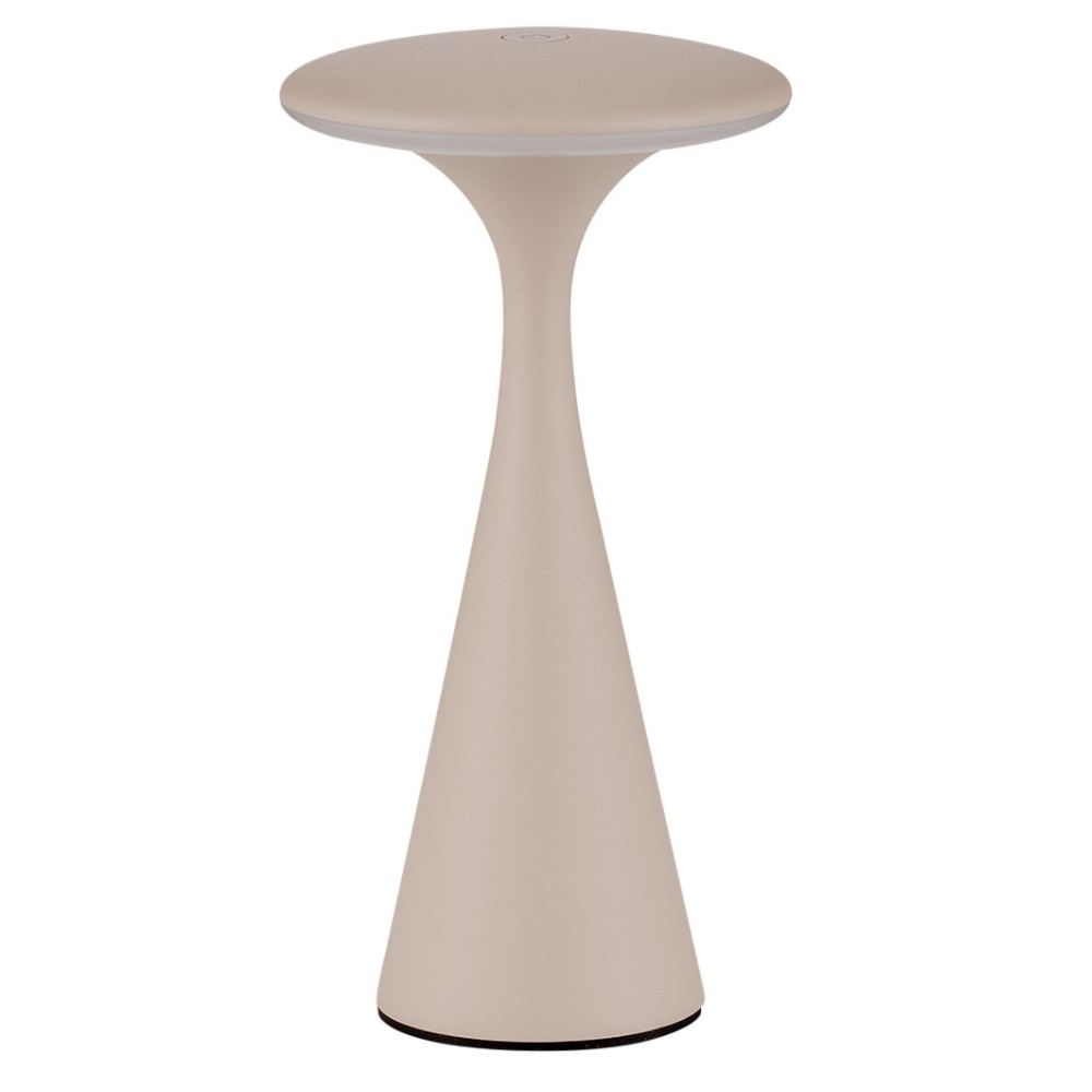 Nova Luce Béžová kovová nabíjecí stolní LED lampa Grigio