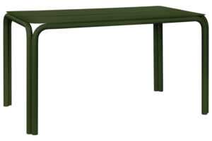 noo.ma Zelený kovový zahradní stůl Nokk 135 x 84 cm