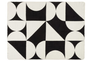 noo.ma Černobílý pléd Tul 200 x 150 cm