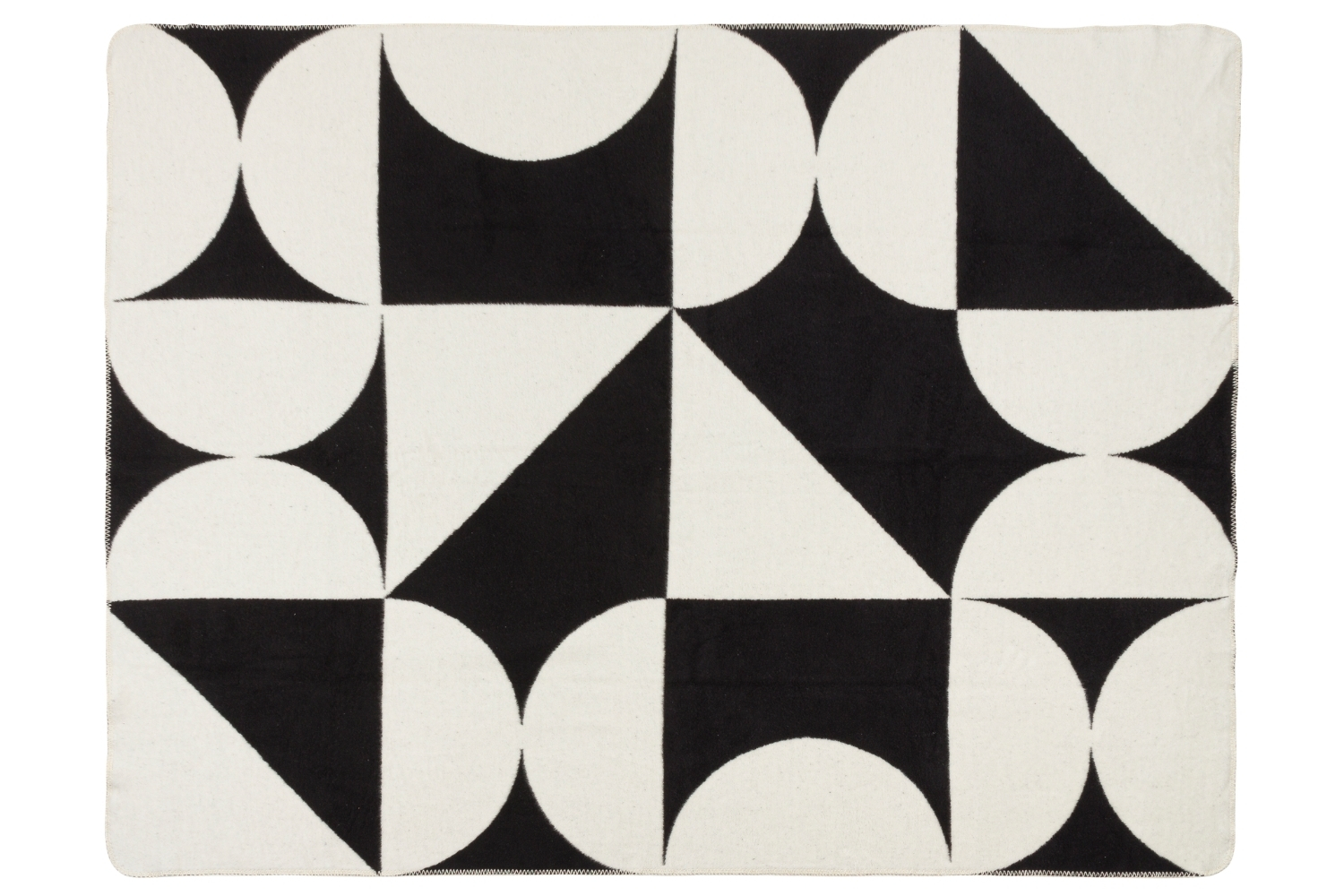 noo.ma Černobílý pléd Tul 200 x 150 cm