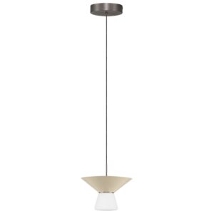 Nova Luce Světle béžové závěsné LED světlo Baris 22 cm