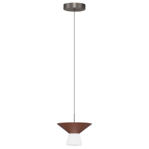 Nova Luce Hnědé závěsné LED světlo Baris 22 cm