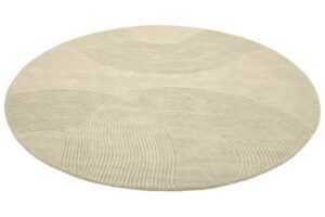 Bolia Krémově bílý vlněný kulatý koberec Zen 250 cm
