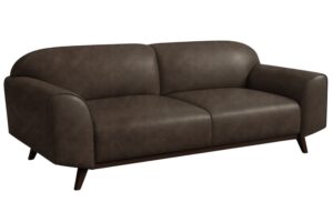 Mesonica Tmavě hnědá kožená dvoumístná pohovka Nesbo 193 cm