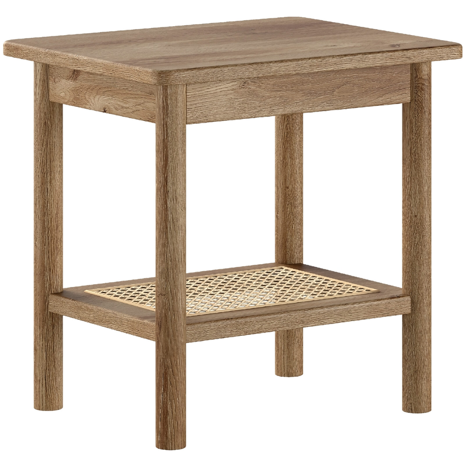 Vipack Dubovo-ratanový noční stolek Olive