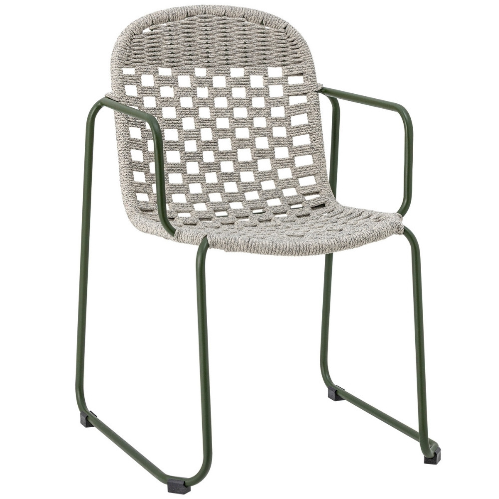 Bloomingville Šedo-zelená zahradní židle Calana