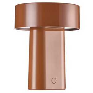 Zone Denmark Hnědá plastová nabíjecí stolní LED lampa Oblong