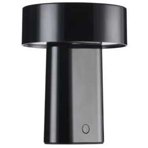 Zone Denmark Černá plastová nabíjecí stolní LED lampa Oblong