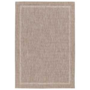 Fargotex Šedý zahradní koberec Grano Frame 200 x 290 cm