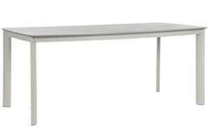 Bizzotto Světle šedý zahradní stůl Alcora 180 x 90 cm s keramickou deskou