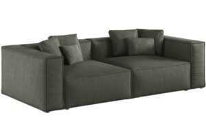 Cosmopolitan Design Tmavě zelená čalouněná pohovka Aveiro 236 cm